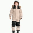 thumbnail image 1 of Xyant Boys Girls Snow Suits Kids One Piece Snowsuits Waterproof Windproof Jumpsuits Winter Outdoor Overalls Snowboarding Ski Suits for Kids Toddler (Beige,10-11 Years), 1 of 7