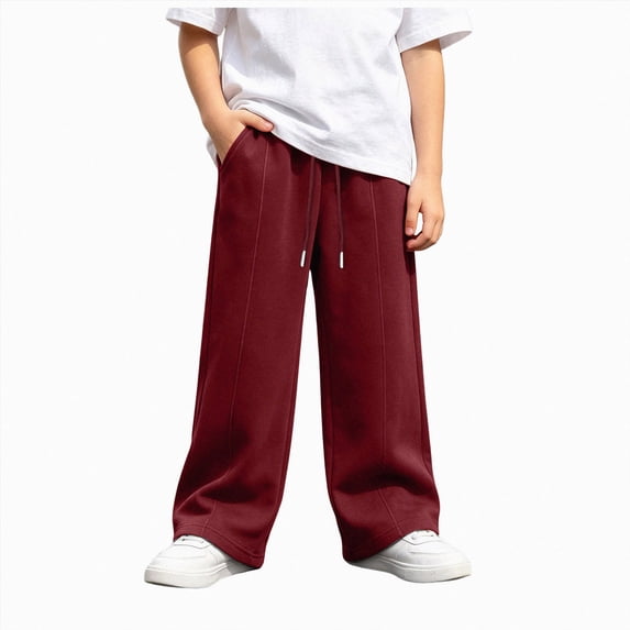 Xyant Boys Sweatpants Kids Baggy Pants Teen Wide Leg Sweatpants Youth Athletic Sweat Pants Tween Boys Lightweight Joggers with Pockets Back to School Clothes,Size 14-15 Years