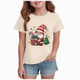 thumbnail image 1 of Xyant Christmas Shirt Kids, Boys Girls Santa Claus Christmas Tree Print Tshirt Toddler Short Sleeve Cotton Xmas Graphic Tee Tops Holiday Outfit, Size 9-10 Years, 1 of 6