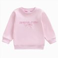 thumbnail image 1 of Xyant Cousin Crew Matching Outfit Kids Newborn Baby Girl Bubble Romper Long Sleeve Toddler Girl Sweatshirt Fall Winter Clothes (Pink,12-18 Months), 1 of 8