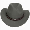 thumbnail image 1 of Xyant Cowboy Hats for Kids Vintage Wide Brim Felt Western Hat for Toddler Boys Girls Cowgirl Hat with Belt Buckle, Size 3-18 Years, 1 of 6