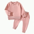 thumbnail image 1 of Xyant Fall Winter Outfits for Toddler Baby Girl Boy Long Sleeve Top and Long Pants Clothes Set Sweatsuits (Pink,2-3 Years), 1 of 7
