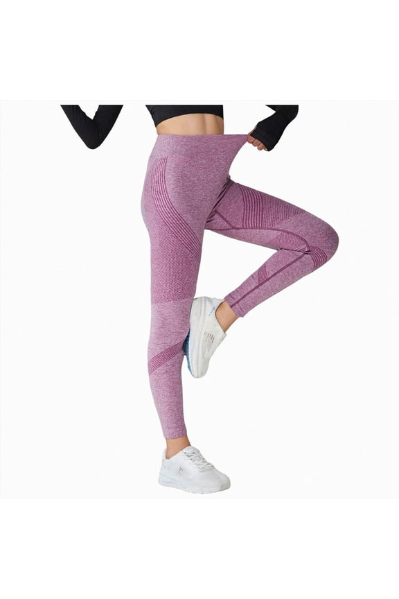 Girls Athletic Leggings High Waisted Kids Yoga Dance Pants Teen Soft Workout Running Sport Compression Tights (Purple,10-11 Years)