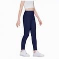 thumbnail image 1 of Xyant Girls Athletic Leggings Kids High Waisted Activewear Dance Workout Running Yoga Pants (Navy,5-6 Years), 1 of 6