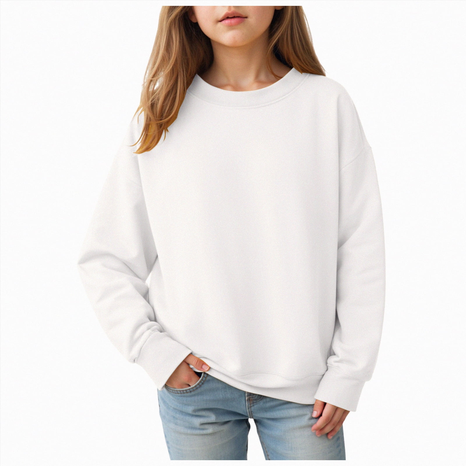Women’s Casual Long Sleeve Crewneck Sweatshirt – Soft, Relaxed Fit Pullover Top For Everyday Comfort - View #11