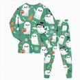 thumbnail image 1 of Xyant Halloween Pajamas Boys Ghost Soft Cotton Snug Fit Long Sleeve Pajama Top and Pants Set Kids 2 Piece Sleepwear Toddler Boy Pajamas,Size 6-7 Years, 1 of 8