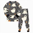 thumbnail image 1 of Xyant Halloween Pajamas for Girls Pumpkin Ghost Soft Cotton Pjs 2 Piece Set Kids Long Sleeve Sleepwear Toddler Boy Pajamas,Size 5-6 Years, 1 of 9
