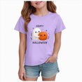thumbnail image 1 of Xyant Halloween Shirt for Boys Girls Short Sleeve T-Shirt for Kids Toddler Pumpkin/Ghost Graphic Spooky Boo Tees Top Halloween T Shirts Boys Girls,Size 2-14 Years, 1 of 6