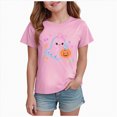 thumbnail image 1 of Xyant Halloween Shirts for Girls Cute Pumpkin Ghost Graphic Tee Toddler Kids Fall Short Sleeve Tops,Size 13-14 Years, 1 of 5