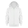 thumbnail image 1 of Xyant Hoodies for Teens Boys Sweatshirt Color Solid Zip Jackets Long Hoodie Top Boys Sleeve Up Girls Kids Coat jacket Hoodies White,4-5 Years, 1 of 5