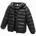 thumbnail image 1 of Xyant Kids Boy Girl Winter Hooded Puffer Jackets Coats Lightweight Padded Outerwear (Black,8-9 Years), 1 of 9