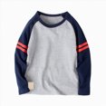 thumbnail image 1 of Xyant Kids Boy Long Sleeve Shirts Casual Cotton Crewneck Solid Raglan Tee Tops Blouse Fall Winter T Shirt for Boys (Grey,11-13 Years), 1 of 8