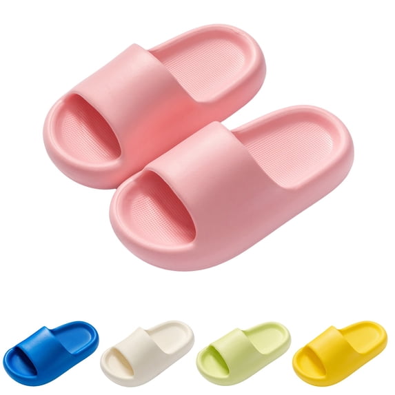 Xyant Kids Cloud Slides Boys Girls Lightweight Soft EVA Non- Slides Slippers Open Toe Comfy Sandals for Toddler Boys Girls Children Bathroom Shower Summer Pool Beach Slippers Pink,13