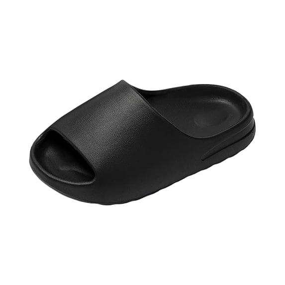 Xyant Kids Cloud Slides Boys Girls Pillow Slippers Slip-On Slide Sandals for Kids Summer Beach Pool Shoes Indoor and Outdoor Black,3(Little Kid/Big Kid)
