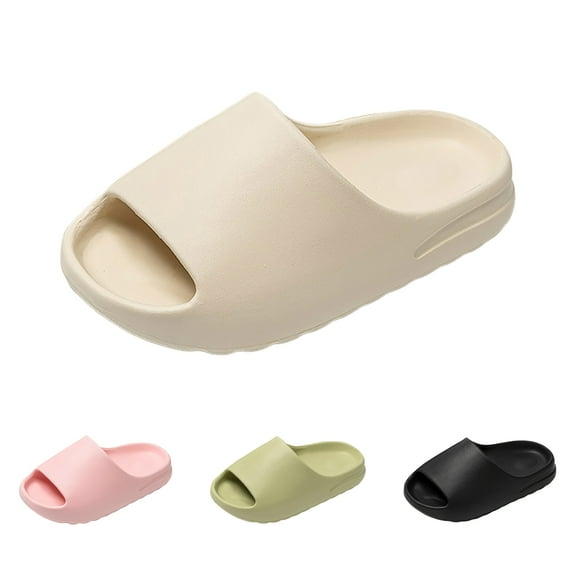 Xyant Kids Cloud Slides Boys Girls Pillow Slippers Slip-On Slide Sandals for Kids Summer Beach Pool Shoes Indoor and Outdoor White,13(Little Kid/Big Kid)