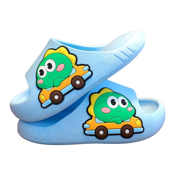 Xyant Kids Cloud Slides Sandals Girls Boys, Toddler Pool Shower Beach Home Slippers, Lightweight Soft Non-Slip Flip Flops Animal Shape Quick Dry Blue,2