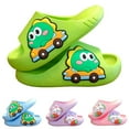 thumbnail image 1 of Xyant Kids Cloud Slides Sandals for Girls Boys, Toddler Pool Shower Beach Home Slippers, Lightweight Soft Non-Slip Flip Flops Animal Shape Quick Dry Green,13, 1 of 4