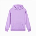 thumbnail image 1 of Xyant Kids Cotton Hoodies Toddler Fall Pullover Hooded Medium Weight Sweatshirts with Pocket for Boys and Girls (Purple,5-6 Years), 1 of 5
