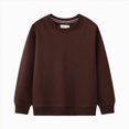 thumbnail image 1 of Xyant Kids Crewneck Sweatshirt Toddler Long Sleeve Tops Fall Pullovers for Boys and Girls (Coffee,2 Years), 1 of 4