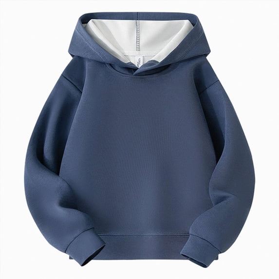 Xyant Kids Girls Boys Hoodies Cotton Long Sleeve Pullover Hooded Sweatshirts with Pocket (Blue,12-13 Years)