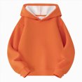 thumbnail image 1 of Xyant Kids Girls Boys Hoodies Cotton Long Sleeve Pullover Hooded Sweatshirts with Pocket (Orange,5-6 Years), 1 of 7