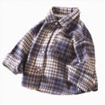 thumbnail image 1 of Xyant Kids Little Boys Girls Plaid Flannel Long Sleeve Button Down Flannel Shirt Plaid Tops Toddler Girl Boy Clothes (Blue,9-10 Years), 1 of 4