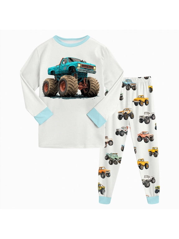 Kids & Toddler Boys Pajamas 2 Piece Pjs Set Cotton Sleepwear Boys' Clothing Sets (Light Gray,7-8 Years)