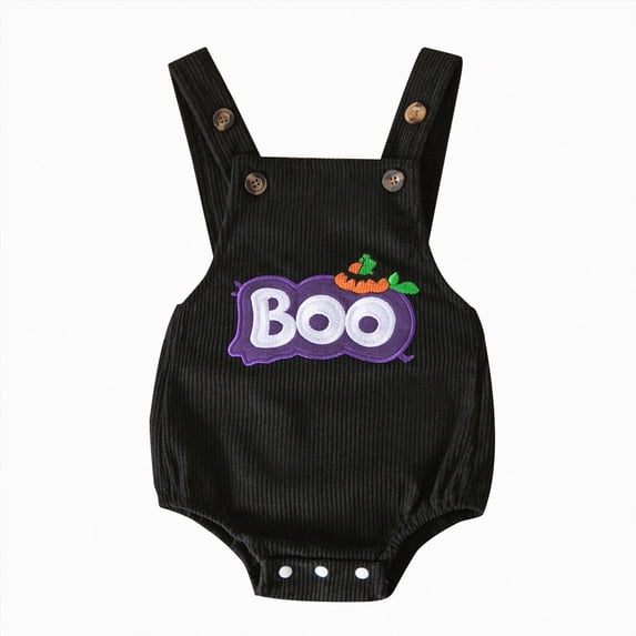 Xyant My First Halloween Baby Boy Girl Outfit Sleeveless Romper Pumpkin Ghost Bodysuit Infant Newborn Halloween Clothes,Size 3-6 Months