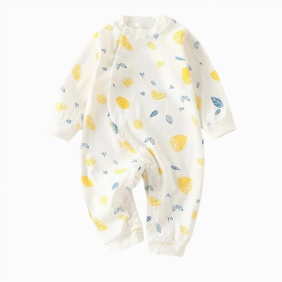 Xyant Newborn Baby Boys Girls Rompers Long Sleeve Toddler Romper Cute Print Romper Jumpsuits Unisex Cotton Infant Clothes,0-18 Months