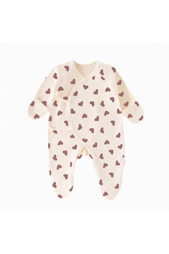 Organic Cotton Unisex Newborn Baby Sleepers Pajamas Soft Footed Jumpsuit for Infant Boys Girls 0-6 Months