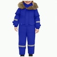 thumbnail image 1 of Xyant Snow Suit for Kids Boys Girls One Piece Snowsuit Waterproof Windproof Winter Outdoor Overalls Snowboarding Kids Toddler Ski Suits (Blue,8-9 Years), 1 of 8