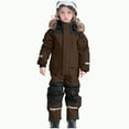 thumbnail image 1 of Xyant Snow Suit for Kids Boys Girls One Piece Snowsuit Waterproof Windproof Winter Outdoor Overalls Snowboarding Kids Toddler Ski Suits (Coffee,4-5 Years), 1 of 7