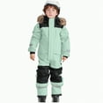 thumbnail image 1 of Xyant Snow Suit for Kids Fashion Boys Girls One Piece Snowsuit Kids Toddler Ski Suit Outfit Windproof Waterproof Snowboard Suit Teen Winter Clothes (Light Green,12-13 Years), 1 of 7