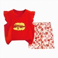 thumbnail image 1 of Xyant Summer Clothes for Toddler Baby Girl 3 6 12 18 24 Months 2T 3T 4T 5T Girls Outfits 2Pcs Sleeveless Floral Print Tank Top Shorts Set (Red,3-6 Months), 1 of 4