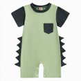thumbnail image 1 of Xyant Summer Outfit One Piece Clothes Infant Newborn Baby Boy Romper Jumpsuit Short Sleeve Bodysuit (Green,6-12 Months), 1 of 7
