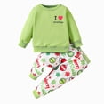 thumbnail image 1 of Xyant Toddler Baby Boy Christmas Outfit Long Sleeve Crewneck Sweatshirt+Print Pants Fall Winter Clothes,Size 2-3 Years, 1 of 5