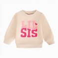 thumbnail image 1 of Xyant Toddler Baby Boy Girl Matching Clothes Big/Little Sis Crewneck Sweatshirt Oversized Sweater Outfits (Khaki,6-12 Months), 1 of 7