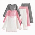 thumbnail image 1 of Xyant Toddler Baby Girl Clothes 3 Pack Fall Outfits Long Sleeve Ruffled Winter Outfits Cute Baby Clothes for Girls (Pink,18-24 Months), 1 of 7