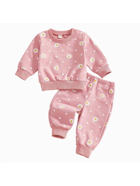 Toddler Baby Girl Clothes Cute Long Sleeve Sweatshirt Sweatpant Outfits Fall Winter Tops Pant Outfit Sweatsuit,Size 18-24 Months