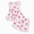thumbnail image 1 of Xyant Toddler Baby Girl Clothes Knit Floral Fly Sleeve Tops Shorts Cute Summer Spring Outfits Infant Baby Girl Clothing Set (Pink,18-24 Months), 1 of 7