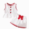 thumbnail image 1 of Xyant Toddler Baby Girl Clothes Knit Floral Fly Sleeve Tops Shorts Cute Summer Spring Outfits Infant Baby Girl Clothing Set (White,18-24 Months), 1 of 7