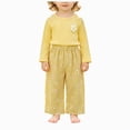 thumbnail image 1 of Xyant Toddler Baby Girl Clothes Long Sleeve Cotton Ribbed Top Gingham Wide Leg Pants Set 2 Pcs Fall Outfits,Size 6-9 Months, 1 of 9