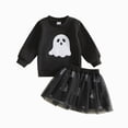 thumbnail image 1 of Xyant Toddler Baby Girl Halloween Outfit Long Sleeve Pumpkin/Ghost Sweatshirt Tulle Skirt Fall Clothes Set,Size 18-24 Months, 1 of 6