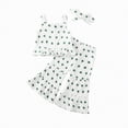 thumbnail image 1 of Xyant Toddler Baby Girls St Patricks Outfits Shamrock Print Sleeveless Tanks Tops and Flared Pants Headband Set Infant Spring Clothes (White,12-18 Months), 1 of 7
