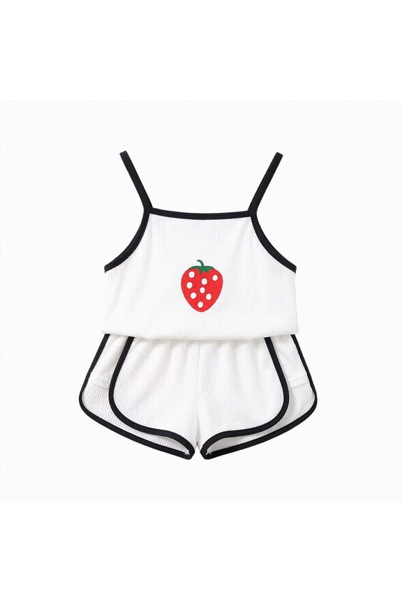 Toddler Baby Girls Summer Clothes 3 6 12 18 24 Months 2T 3T 4T 5T Girls Outfits Short Sleeves T-Shirt Tee Tops + Shorts Cute Outfits Set (White,12-18 Months)