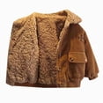 thumbnail image 1 of Xyant Toddler Boy Winter Thick Corduroy Coat Baby Boys Sherpa Lined Jacket Outwear for Kids (Coffee,5-6 Years), 1 of 6
