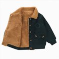 thumbnail image 1 of Xyant Toddler Boy Winter Thick Corduroy Coat Baby Boys Sherpa Lined Jacket Outwear for Kids (Green,3-4 Years), 1 of 8