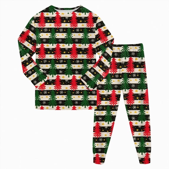 Xyant Toddler Christmas Pjs, Boys Girls Long Sleeve Top and Pants Pajamas Set Kids 2 Piece Soft Cotton Sleepwear 2-3T