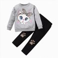 thumbnail image 1 of Xyant Toddler Girl Clothes 2 Piece Little Girls Ouftits Set Long Sleeve Sweatshirts and Leggings Cotton Fall Winter Casual Outfits, Size 2-3 Years, 1 of 9