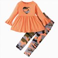 thumbnail image 1 of Xyant Toddler Girl Clothes Little Girls Fall Outfit Long Sleeve Ruffle Hem Shirts Top Camouflage Print Leggings Fall Winter Clothing Set, Size 5-6 Years, 1 of 4